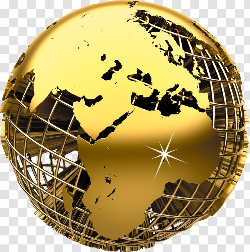 Finance Wealth Xinhuanet Icon - Data - Gold Decorative Pattern Earth Transparent PNG