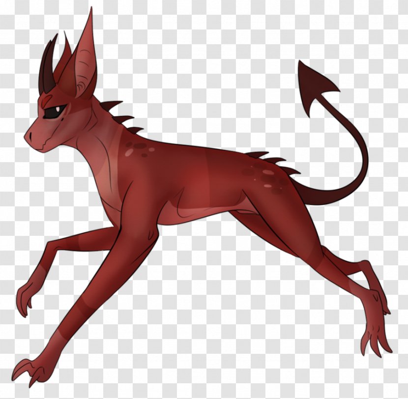 Dog Demon Cartoon Fauna - Mammal Transparent PNG
