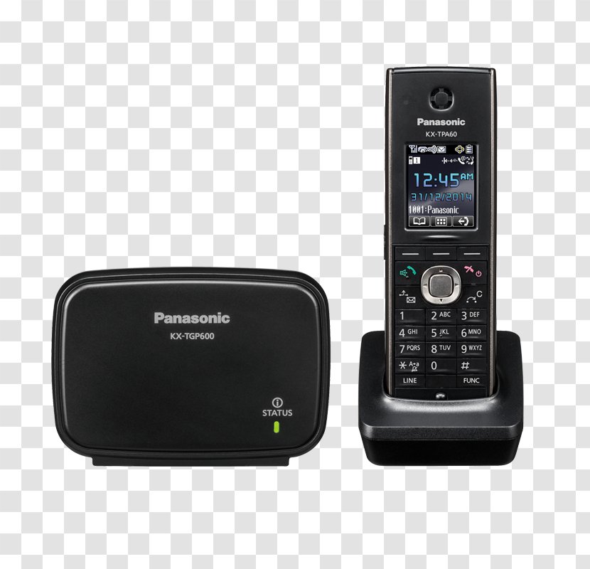 Panasonic KX-TGP600 Smart IP DECT Base And Handset Digital Enhanced Cordless Telecommunications VoIP Phone Telephone Session Initiation Protocol - Voip - Business Transparent PNG