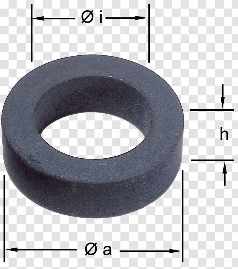 Ferrite Bead Toroidal Inductors And Transformers Ringkern - Automotive Tire - Elektronikring Transparent PNG