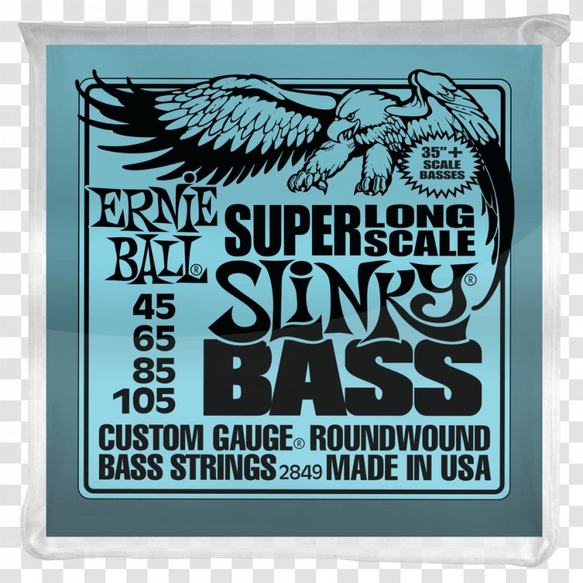 Longscale Bass Guitar String Double Flatwound - Frame Transparent PNG