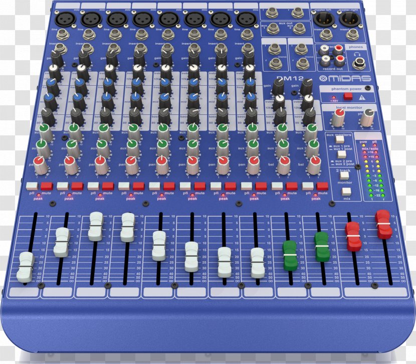 Audio Mixers Midas Consoles Recording Studio Digital Mixing Console - Analog Signal Transparent PNG