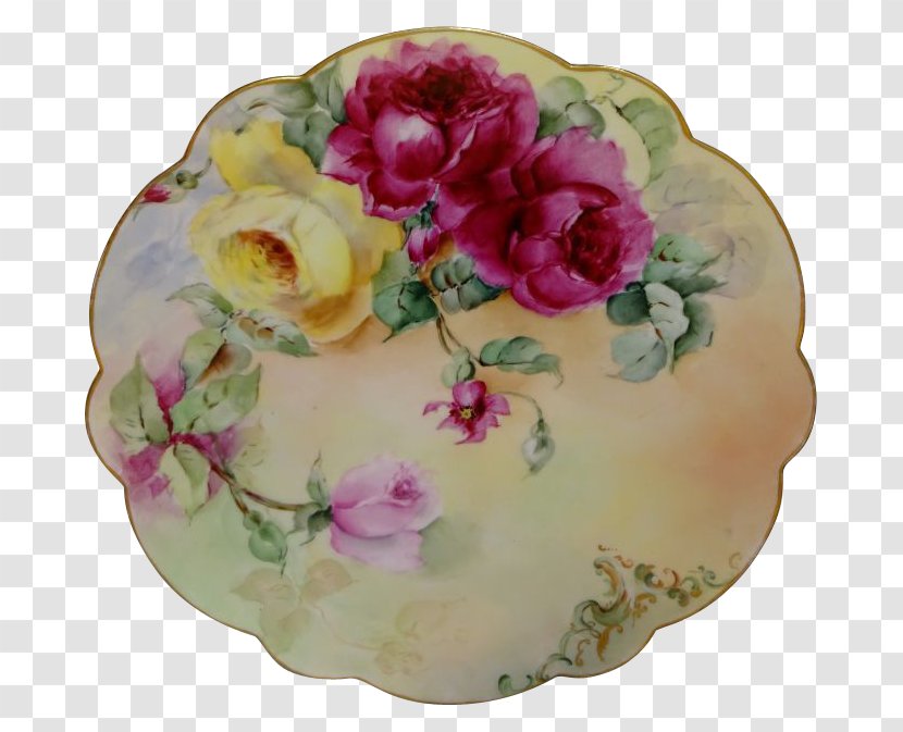 Plate Porcelain Charger Tableware Rose - Antique Transparent PNG