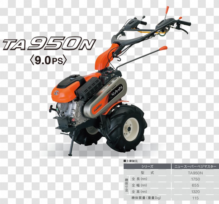 John Deere Kubota Corporation Two-wheel Tractor Mower Machine - Vehicle Transparent PNG