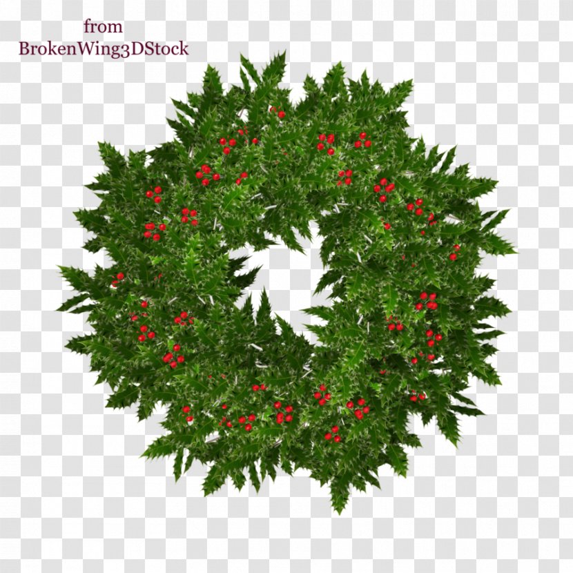 Wreath Holly Christmas Decoration Clip Art - Garland - Blue Transparent PNG