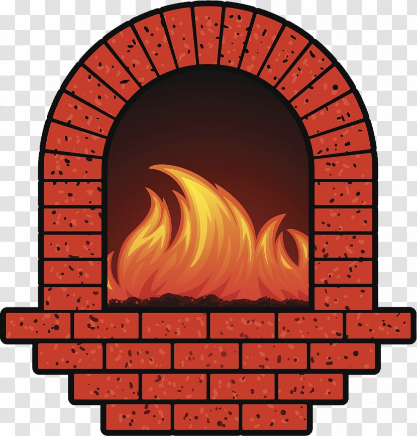 Masonry Oven Wood-fired Brick Clip Art - Cartoon - A Pile Of Fireplace Illustration Transparent PNG