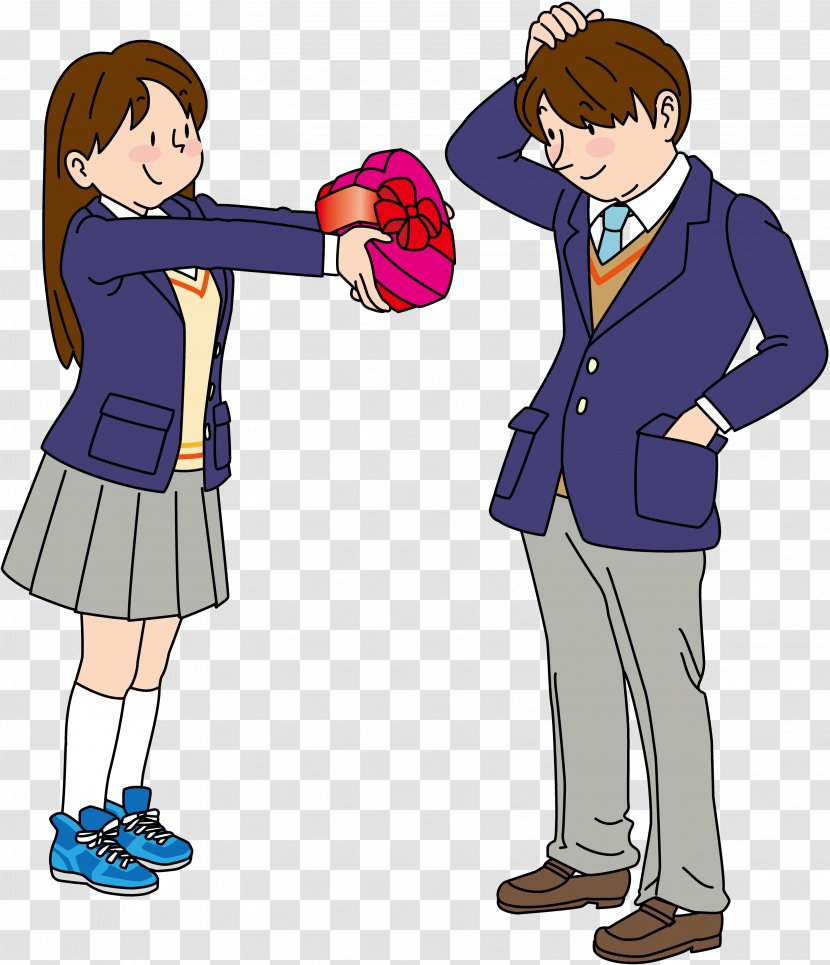 Valentines Day Cartoon - Student - Style Conversation Transparent PNG
