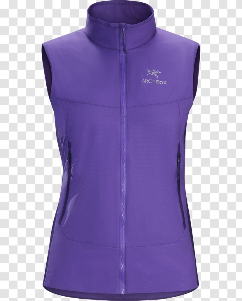 Gilets Bodywarmer Hood Down Feather Thermal Insulation - Sleeve - Mauveine Transparent PNG