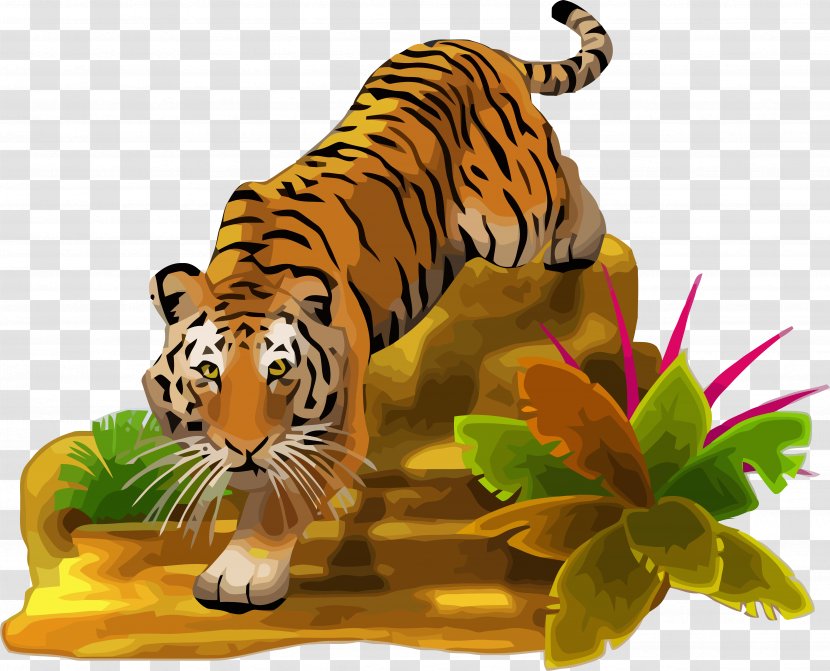 Tiger Clip Art Wall Decal Image - Mural Transparent PNG