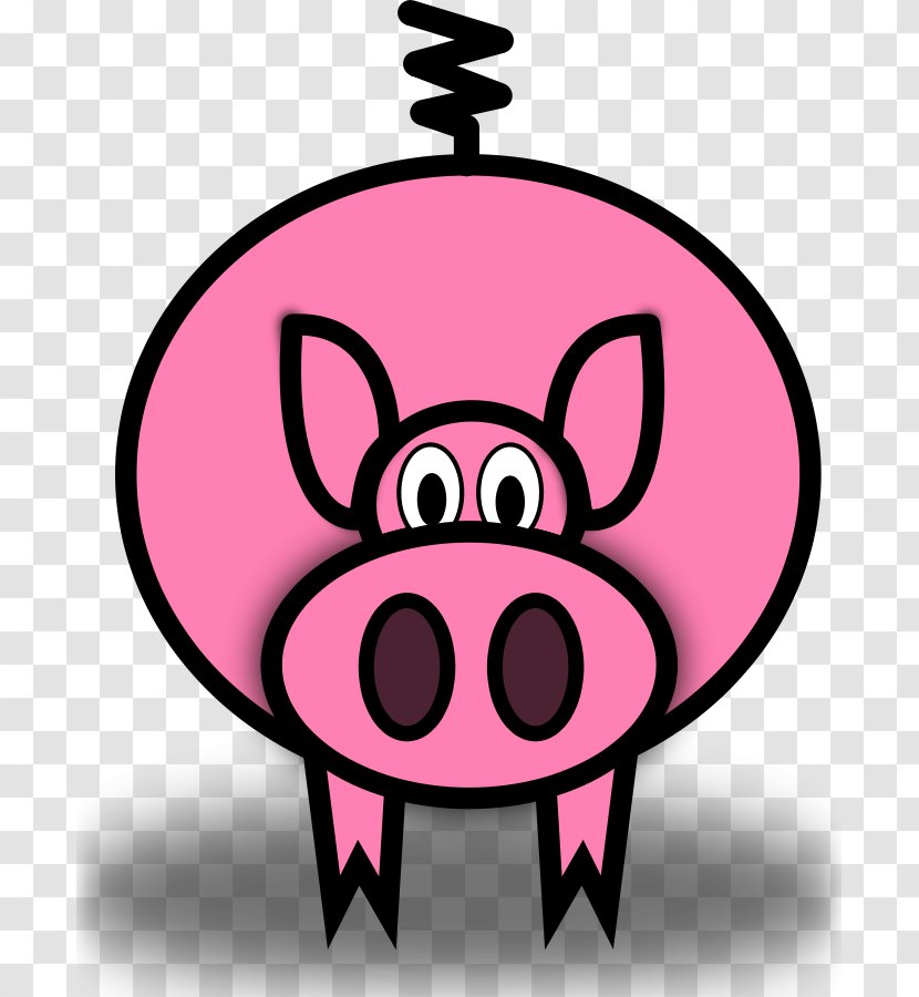 Domestic Pig Cartoon Drawing Clip Art - Royaltyfree - Flying Transparent PNG