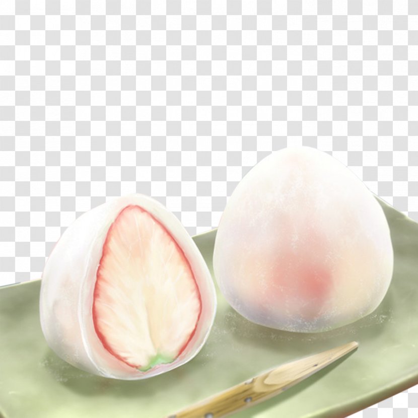 Mochi Daifuku Wagashi Onigiri Dim Sum - Food - Strawberry Transparent PNG