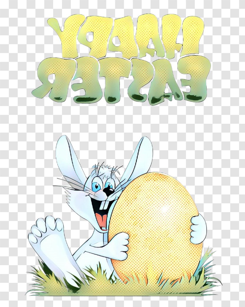 Easter Bunny Hare Clip Art Illustration - Fictional Character Transparent PNG