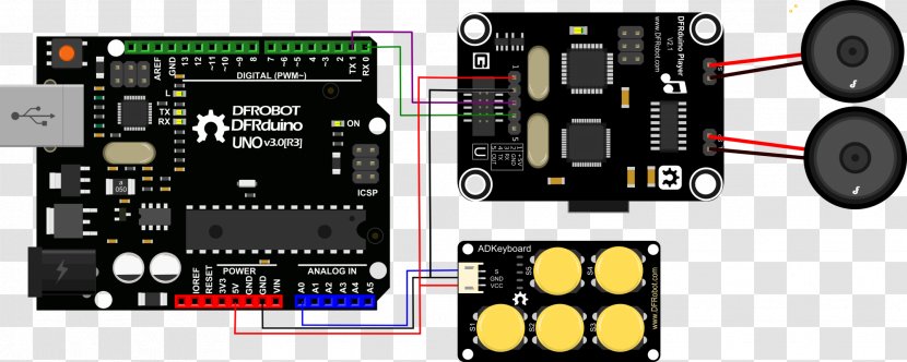 Arduino MP3 Player Sensor Touchpad Gesture Recognition - Microcontroller - Electronic Product Transparent PNG