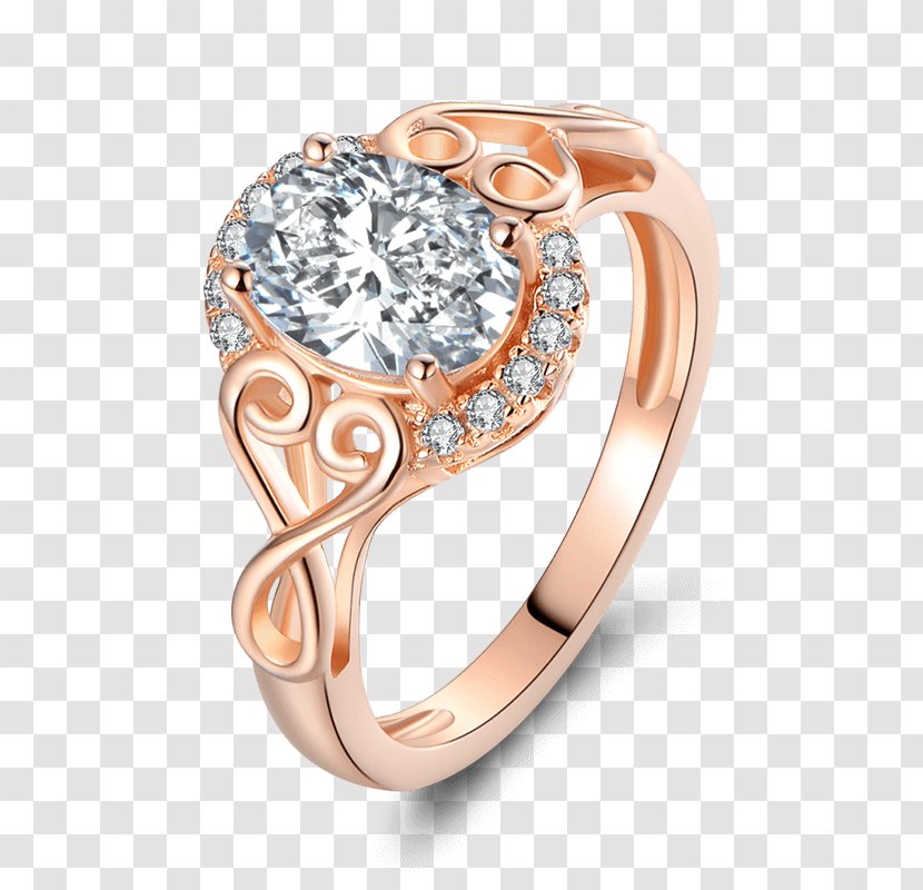 Wedding Ring Jewellery Engagement Silver - Diamond - Flower Transparent PNG