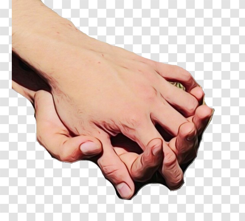 Holding Hands - Paint - Wrist Thumb Transparent PNG