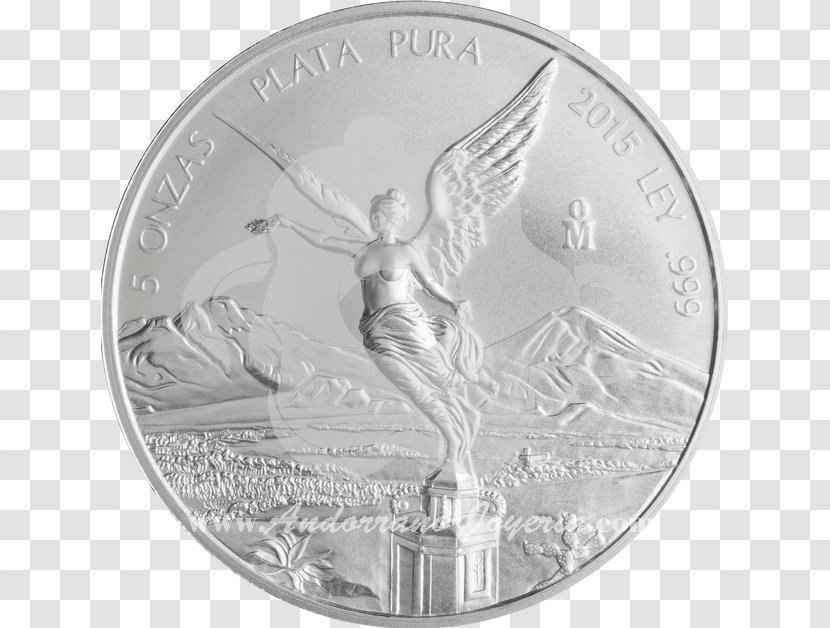 Coin Ounce Liberty Silver Weight - Bank Of Mexico Transparent PNG