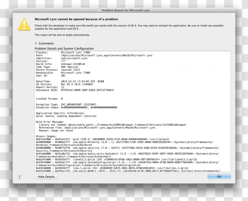 Screenshot Computer Software Program Crash Cycling '74 - Area - Lync 2013 Transparent PNG