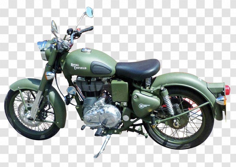 Motorcycle Royal Enfield Bullet Classic 350 Battle Green - Motor Vehicle - Bike Transparent PNG