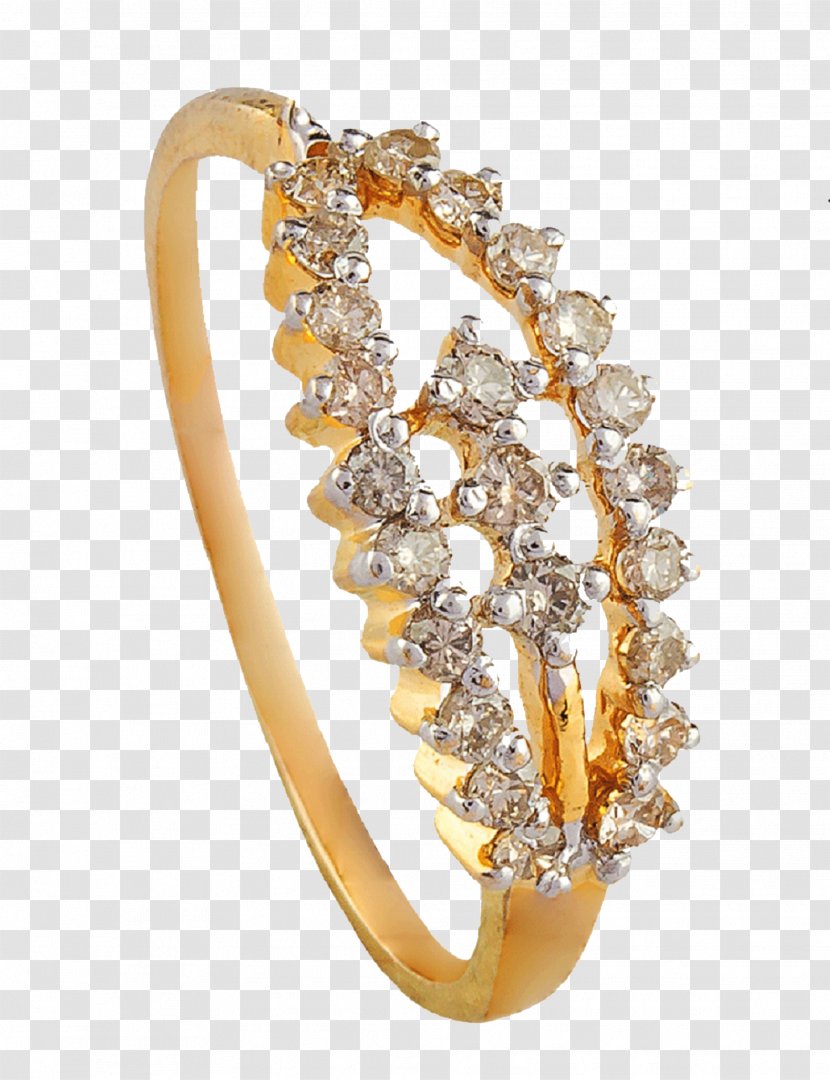 Ring Gemstone Jewellery Gold Diamond - Golden Transparent PNG