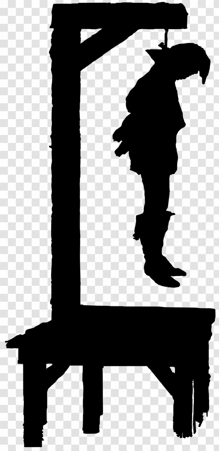 Hanging Capital Punishment Execution Clip Art - Black And White - By Firing Squad Transparent PNG