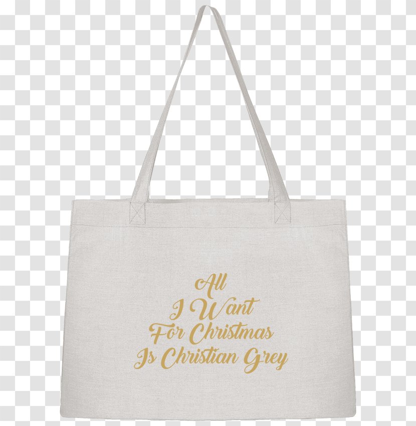 Tote Bag T-shirt Cotton Handbag - Brand - Christian Grey Transparent PNG