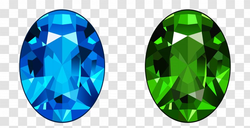 Gemstone Diamond Topaz Clip Art - Transparent Blue And Green Diamonds Clipart Transparent PNG