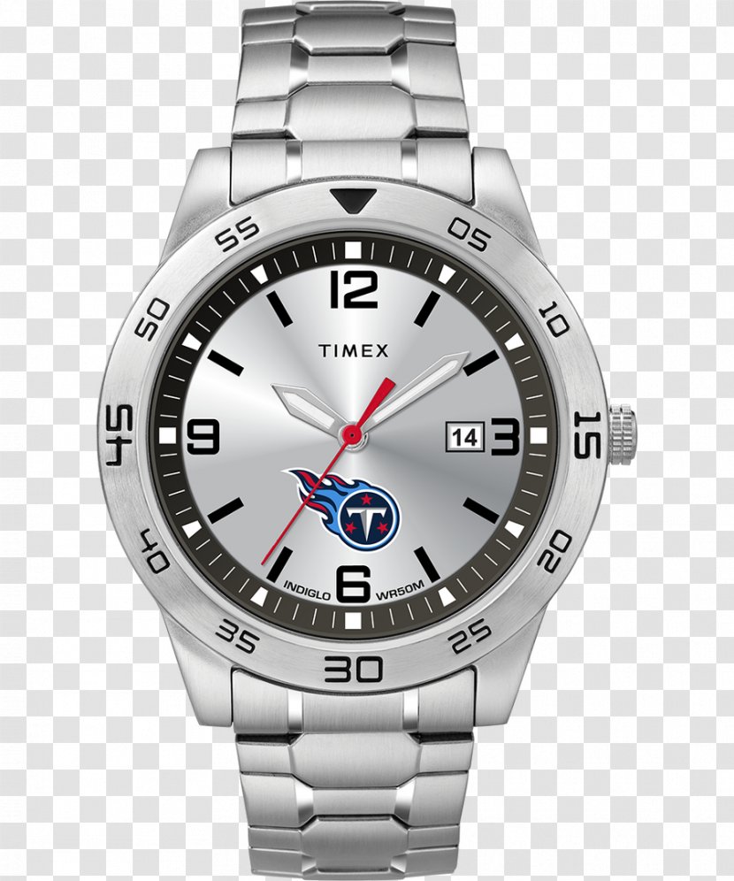 Timex Group USA, Inc. Watch Blue Quartz Clock Strap - Silver - Tennessee Titans Transparent PNG