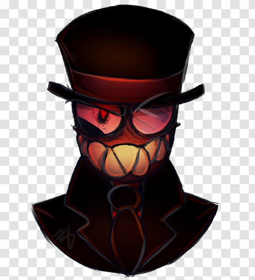 Villain Black Hat Goggles Character - Cartoon Transparent PNG