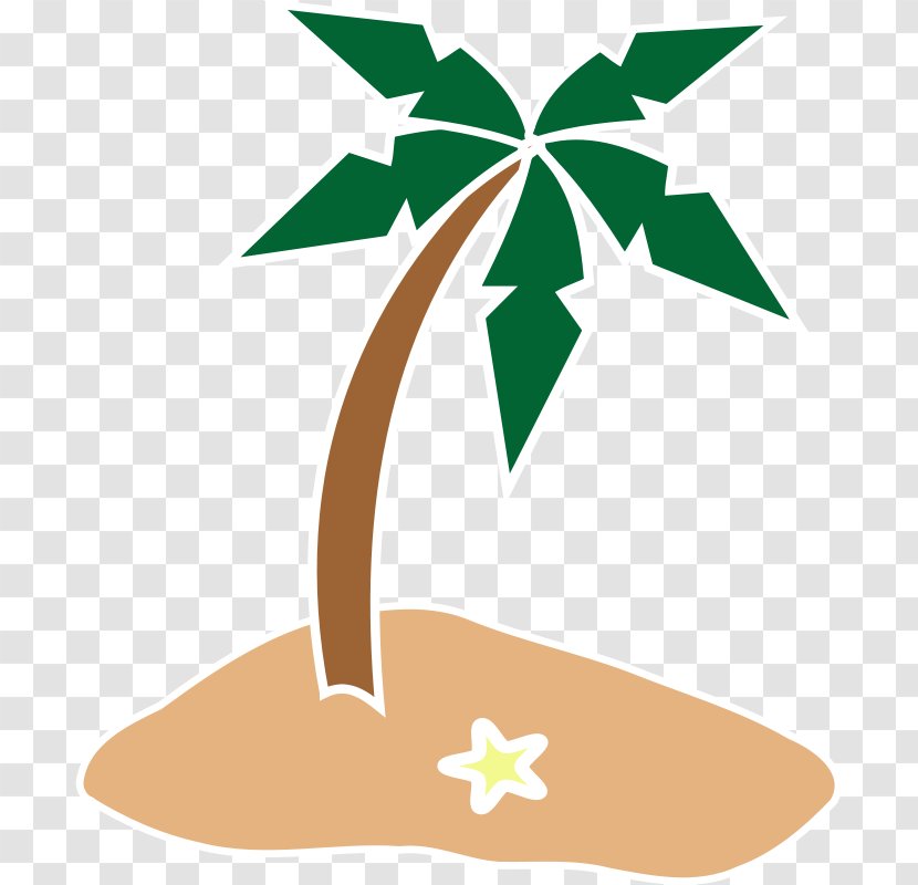Coconut Arecaceae Tree Clip Art - Plant - Green Cartoon Bent Transparent PNG
