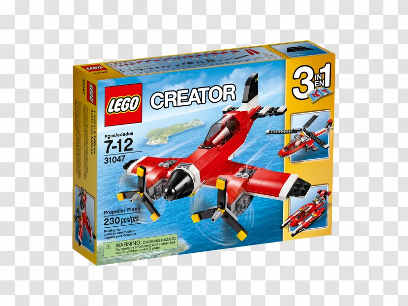 LEGO 31047 Creator Propeller Plane Airplane Lego Toy Legoland Malaysia Resort - Matchbox Transparent PNG