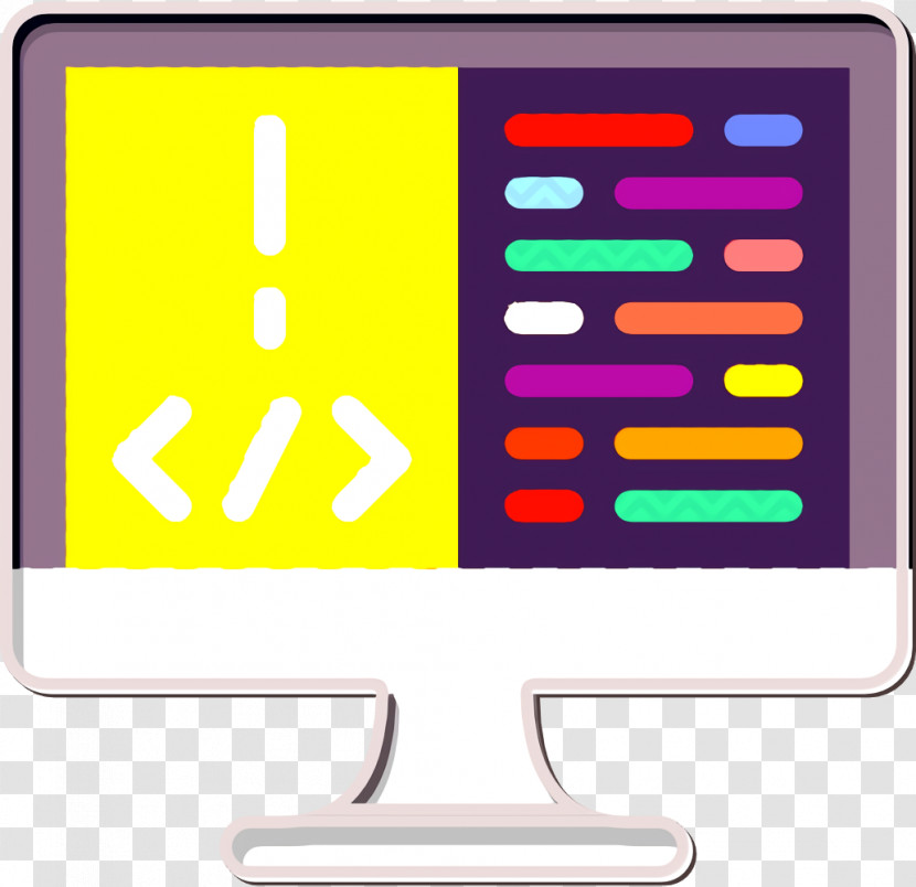 Education Icon Coding Icon Monitor Icon Transparent PNG