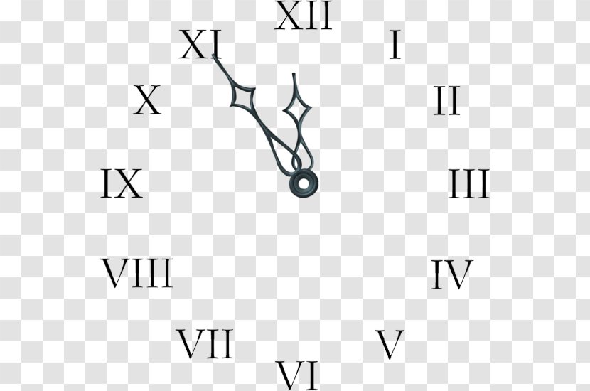 Roman Numerals Clock Face Ancient Rome Numerical Digit - Monochrome Transparent PNG
