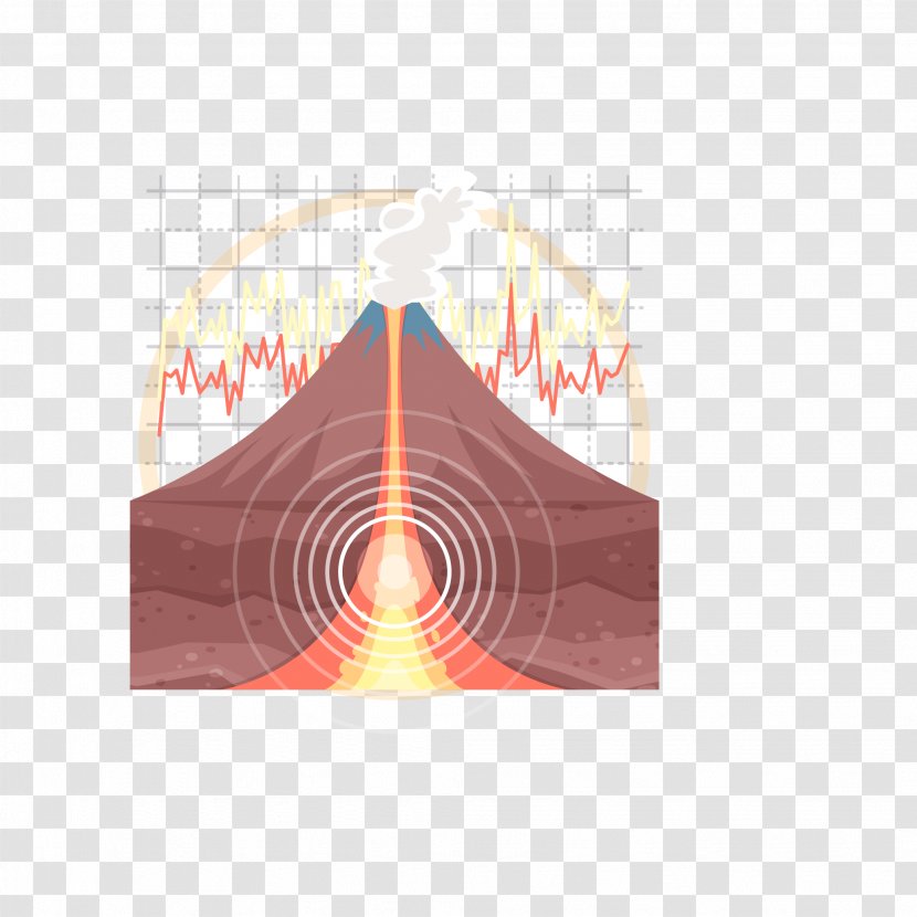 Volcano Geology Euclidean Vector - Orange - Eruption Material Transparent PNG