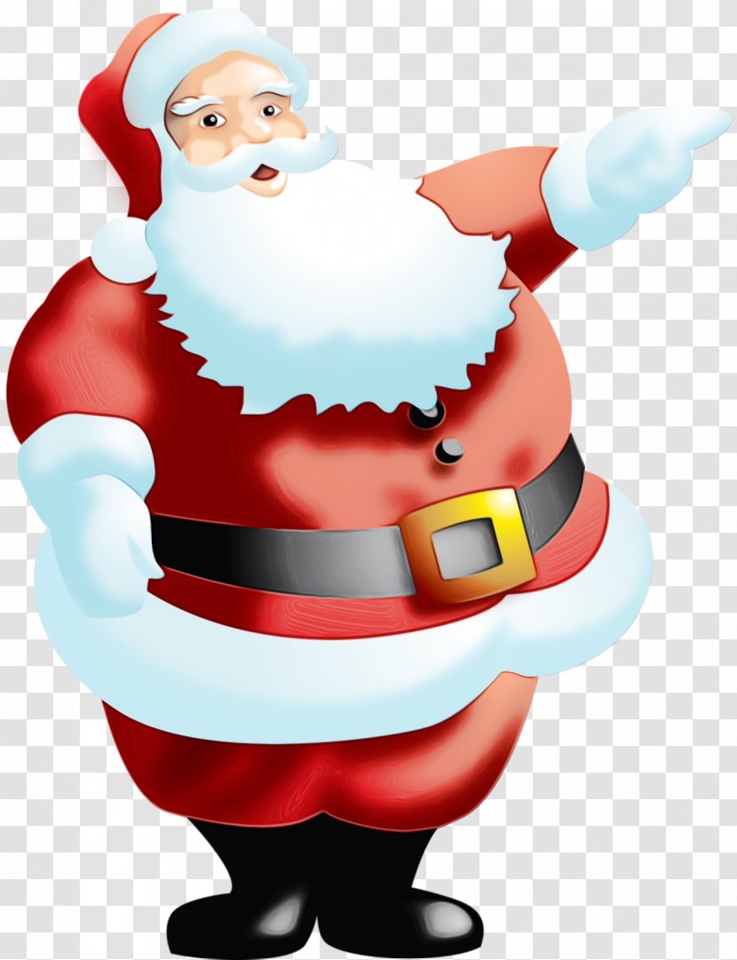 Santa Claus - Cartoon - Wet Ink Transparent PNG