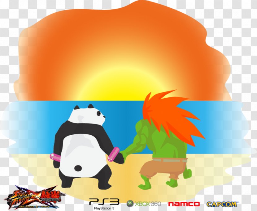 Street Fighter X Tekken Vertebrate Illustration Clip Art Desktop Wallpaper - Orange Sa - Blanka Vector Transparent PNG