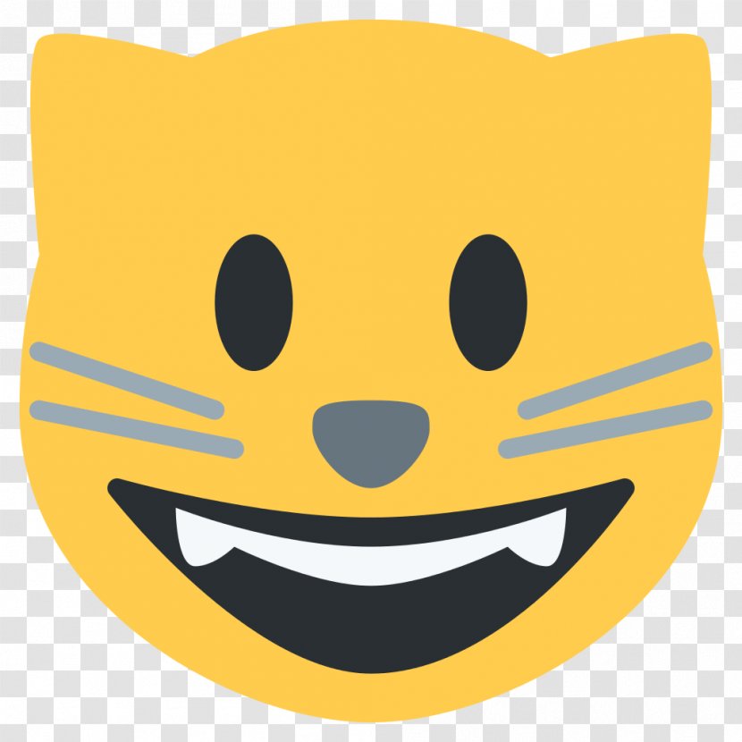 Cat Emoji Smile Sticker Kitten Transparent PNG