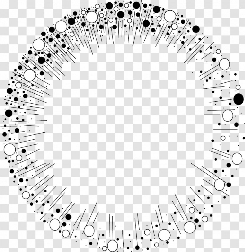 Circle Poster - Text - Black And White Transparent PNG