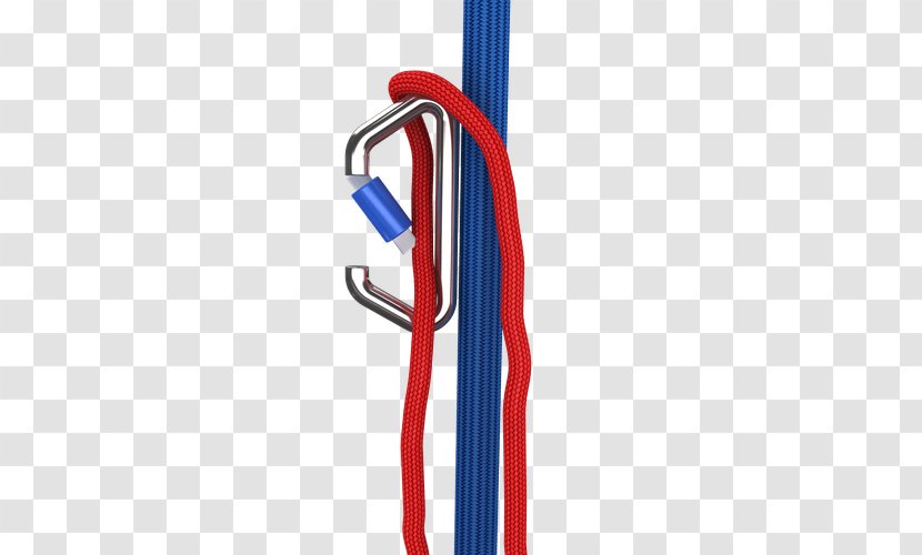 Bachmann Knot Rope Carabiner - Electric Blue Transparent PNG