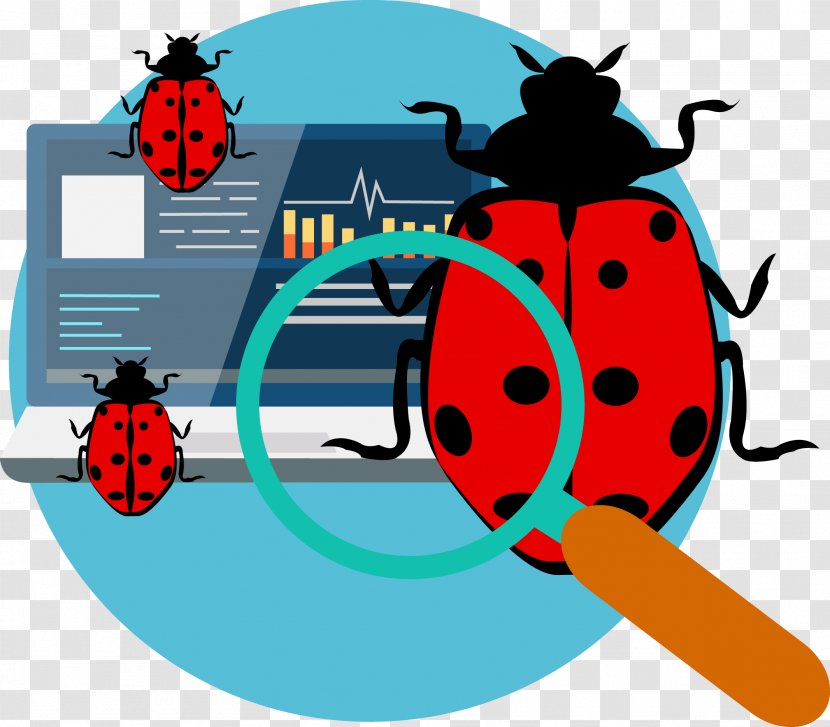 Ladybird Software Bug Computer Program Icon - Organism - Search Vector Illustration Transparent PNG