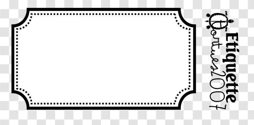 Paper Label Scrapbooking Printing Adhesive - Black And White - Tickets Vector Transparent PNG