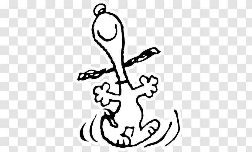 Snoopy Dance Charlie Brown Peanuts - Silhouette - Facebook Stickers Transparent PNG