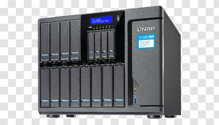 Intel QNAP Systems, Inc. Network Storage Systems Hard Drives TS-1635 - Right Angle Transparent PNG