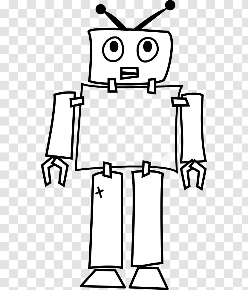 Robotics Line Art Clip - Monochrome - Geometric Clipart Transparent PNG