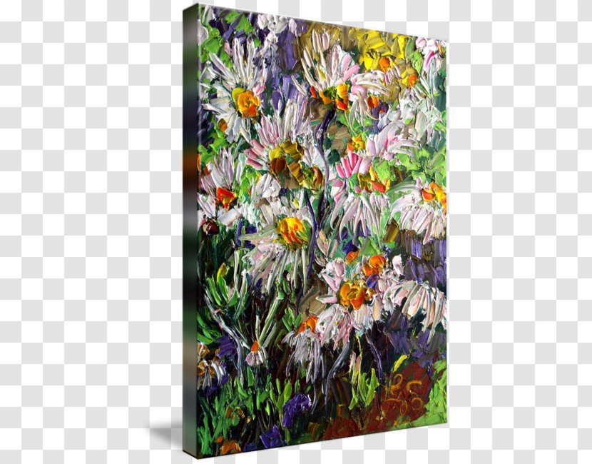 Floral Design Acrylic Paint Oil Painting - Canvas - Oilpaint Flowers Transparent PNG