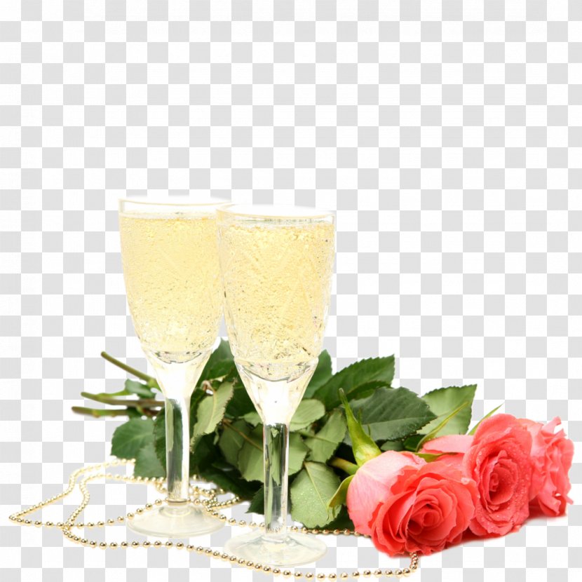Champagne Rosé Birthday Greeting & Note Cards Gift - Wine Glass Transparent PNG