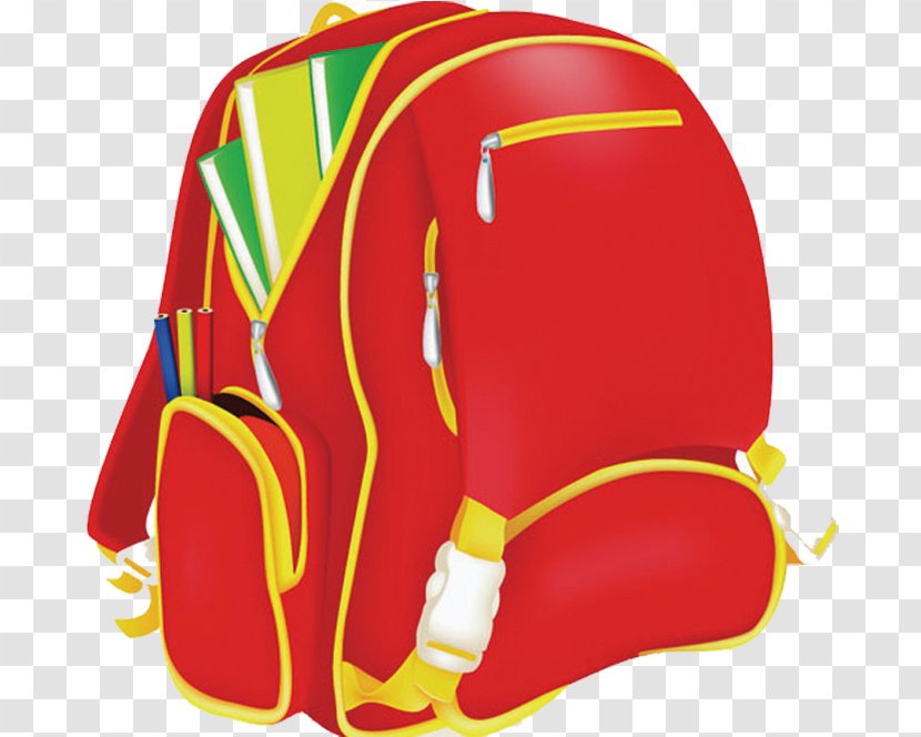 School Bag Cartoon - Baggage - Luggage And Bags Yellow Transparent PNG