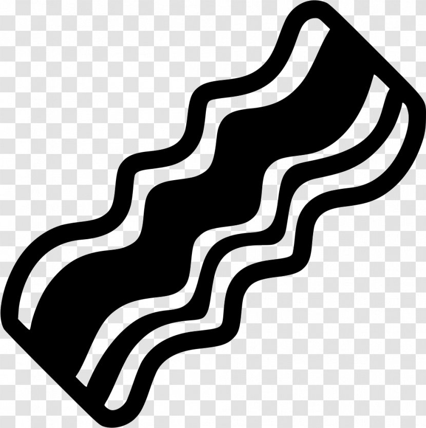 Bacon Clip Art Breakfast Montreal-style Smoked Meat Fried Egg - Black And White Transparent PNG