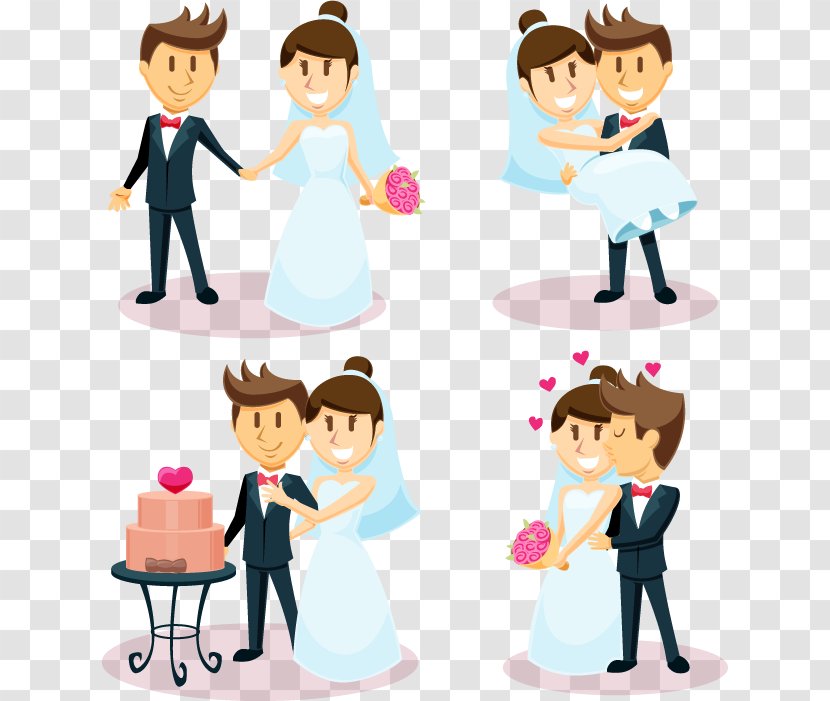 Wedding Anniversary Gift Clip Art - Cartoon - Sweet People Transparent PNG