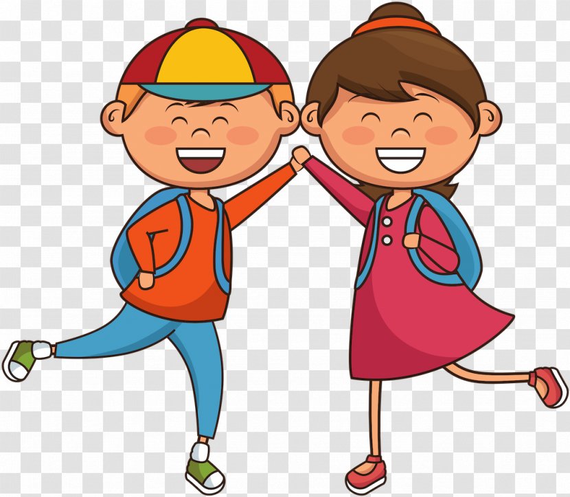 Cartoon Child Fun Interaction Sharing - Finger Happy Transparent PNG