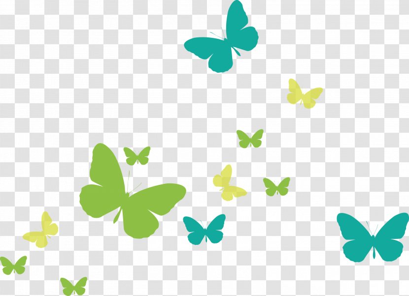 Butterfly Line Transparency And Translucency Clip Art - Green Transparent PNG